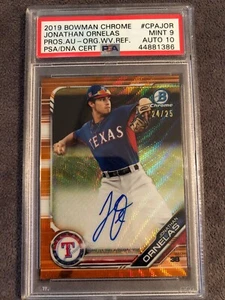 2019 Bowman Chrome Jonathan Ornelas Pros. Auto Orange WV Ref PSA/DNA 9/10💎POP 1 - Picture 1 of 2
