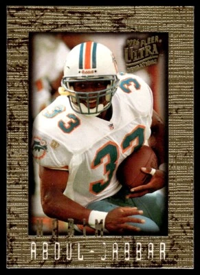 1996 Ultra Sensations Marble Gold Karim Abdul-Jabbar Miami Dolphins #55 - Image 1 of 2