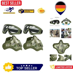 Hohe Schlagfestige Airsoft Maske mit Schutzbrillen für Outdoor-Aktivitäten - Bild 1 von 11