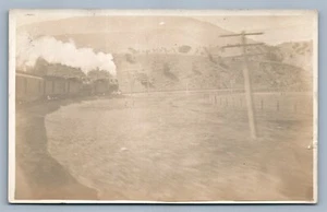 ZUG SANTA FE EISENBAHN ANTIKE ECHTFOTO POSTKARTE RPPC Eisenbahn Kalifornien - Bild 1 von 2