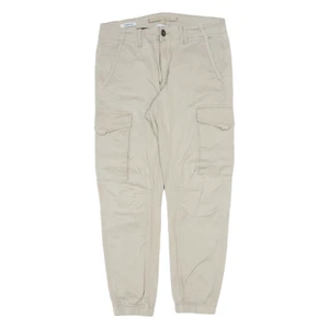JACK&JONES Pantalones Cargo Jogger Beige Regular Ajustados Para Hombre W29 L25 - Imagen 1 de 6