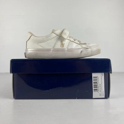 Polo Ralph Lauren Zapatos Niño Pequeño Talla US 9 Blanco Rosa Sayer Tenis Con Caja Foto 1 de 4