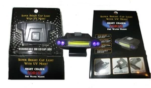 COB LED CAP LIGHT WITH UV BLACK LIGHT MODE USB Rechargeable Fishing TORCH BY FWM - Picture 1 of 11