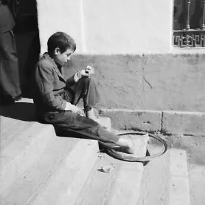 Photo barium silver paper Spain CHILD 1960 format 40x40cm - Picture 1 of 1