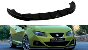 Diffusore Anteriore Maxton Design Nero Lucido per Seat Ibiza IV (6J) pre-FL - Foto 1 di 3