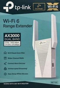 TP-Link AX3000 WiFi 6 Range Extender Router OneMesh (RE715X) - Foto 1 di 2