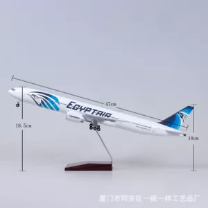 B777 47cm Egypt Air Resin Airplane Passanger Plane✈️ Resin Aircraft Display Toy - Picture 1 of 9
