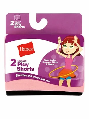 Pantalones cortos Hanes® para jugar para niñas, paquete de 2 ¡¡¡NUEVOS!!!! Foto 1 de 4