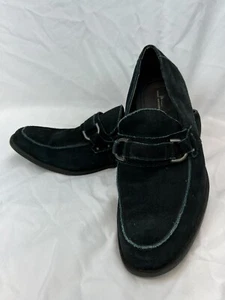 Marc Anthony Suede Maatonio Black Leather Upper Slip On Loafers Shoe Men SZ 11 - Picture 1 of 12
