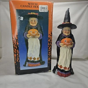 Kurt Adler Hand Crafted Witch Candle Holder Orig Package #HW447 Halloween (R5) - Picture 1 of 10