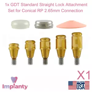 1x Juego de accesorios de bloqueo recto dental estándar de silicona hexagonal cónico RP 2,65 mm - Imagen 1 de 12