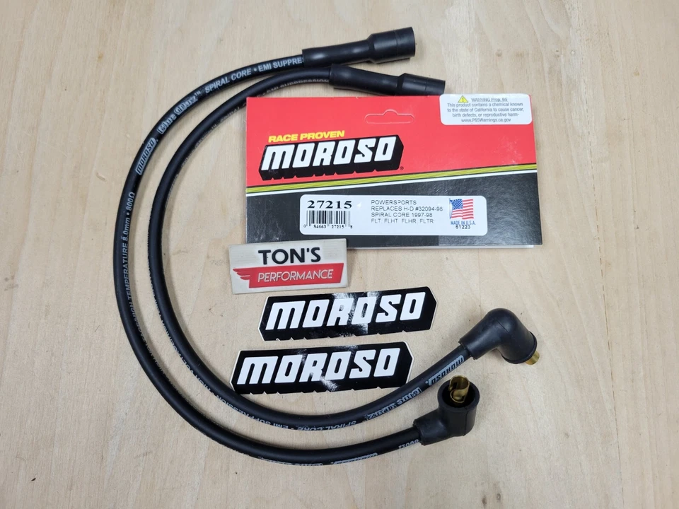 Juego de cables de bujía de encendido Moroso 27215 para Harley-Davidson FLT FLHT 97-98 Foto 1 de 2
