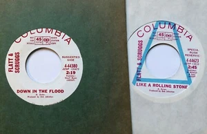 pair of Flatt & Scruggs WLP Columbia 45s • both Dylan tunes - Picture 1 of 5