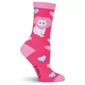 Calcetines Candy Heart Cat para mujer talla 9-11 rosa K Bell Kitty moda nuevos - Imagen 1 de 1