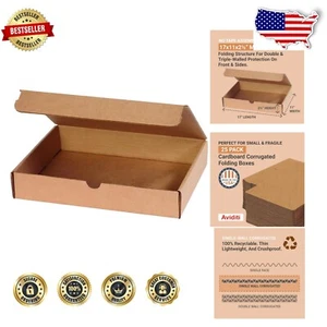 Cajas de correo corrugadas hechas localmente - 17" x 11" x 2,5" - Paquete de 25 de conveniencia - Imagen 1 de 8