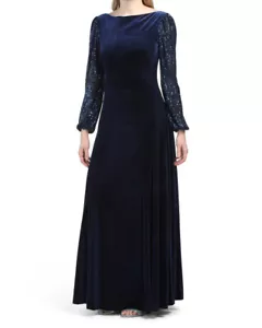 Vestido manga abullonada TAHARI ASL (talla 16) - Imagen 1 de 2