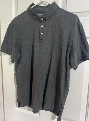 Camisa polo grande de golf gris carbón de algodón Bonobos para hombre ajuste estándar Foto 1 de 4