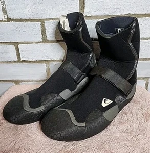 ☆ Quicksilver Herren Surfstiefel Booties Größe 11 schwarz & grau runde Spitze Schuhe - Bild 1 von 10
