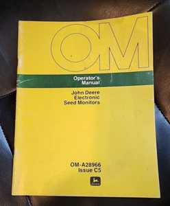 John Deere JD Electronic Seed Monitors Operator's Manual OM-A28966 Issue C5 - Picture 1 of 7