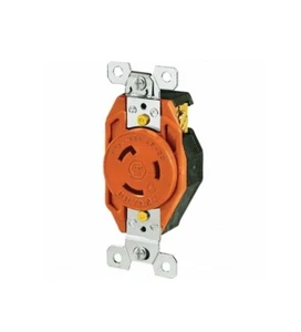 Bryant Orange Locking Isolated Ground Receptacle Outlet L6-20 20A 70520IG - Picture 1 of 3