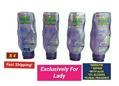 4 PKS XTREME PROFESSIONAL ALOE & KERATIN WOMEN HAIR STYLING GEL ALCOHOL FREE    - Image 1 of 4