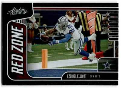 2019 Panini Absolute Red Zone Ezekiel Elliott Dallas Cowboys #5 - Image 1 of 2