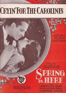 Partituras Cryin' For The Carolines 1930 Remick Music NY piano de voz - Imagen 1 de 1