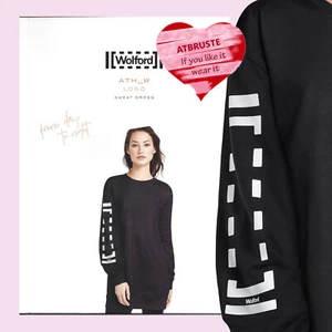 Wolford Logo Sweat Dress XS - black/white ... Oversize-Kleid mit Logo-Print - Bild 1 von 9