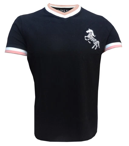 The Zebra Juventus Embroidered fashion v neck soccer t shirt Cover