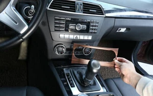 Wood Grain ABS Air Conditioning Switch Panel Trim Fit For Benz C-Class 2011-2014 - Picture 1 of 11