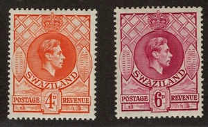 Swaziland Scott 32-33 Mint Hinged - CV 3.90$ - Picture 1 of 2