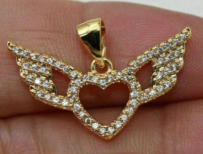 Colgante de cadena redondo de diamantes creado en laboratorio de 2 quilates enchapado en oro amarillo de 14 quilates Foto 1 de 4