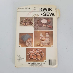 Kwik Sew 1135 Placemat Bunholder, Hen Bunwarmer, Casserole Holder Sew Pattern - Picture 1 of 5