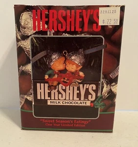De colección 1993 Enesco Hershey’s Chocolate Adorno de Navidad «Sweet Season’s Eatings» - Imagen 1 de 9