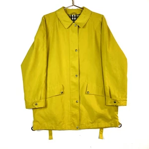Vintage Burberry’s Windbreaker Jacket Size Medium Yellow Full Zip Made In Usa - Picture 1 of 3