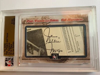 Willie Mays 1/1 Auto 2014 ITG Pasado Presente y Futuro VERDADERO 1/1 ¡¡Hermoso Salón de la fama!!! Foto 1 de 2