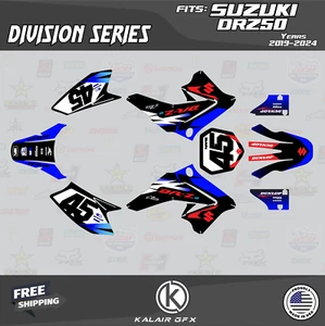 Graphics Kit for Suzuki DRZ50 for years (2019-2024) Division - BLUE - Picture 1 of 6
