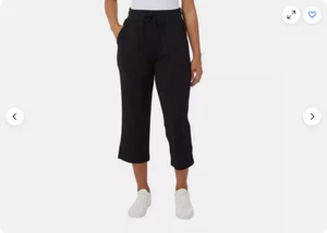 32 DEGREES COOL Womens Pull On Knit Capri Length (Black, XL) NWT - Picture 1 of 2