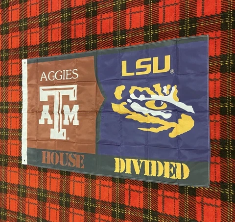 Brand New LSU Tigers / Texas A&M Aggies Flag 3 Foot By 5 Foot Cover