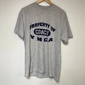 Vintage CVJM Shirt Y2K Gym Fitness Workout Tee grau Vintage - Bild 1 von 2