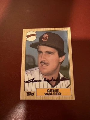 Topps San Diego Padres 1987 auto firmado por Gene Walter Foto 1 de 2