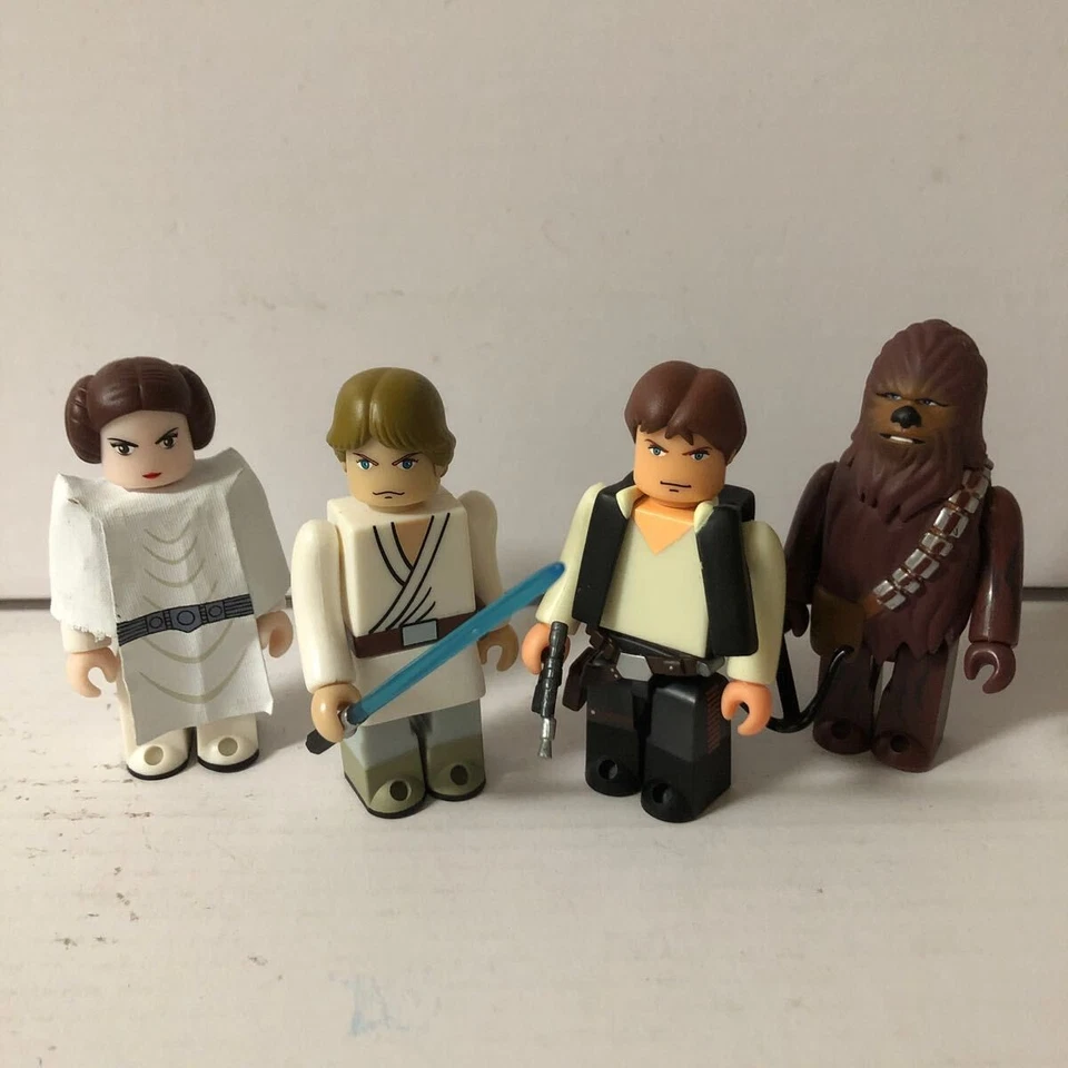 Star Wars Kubrick Figures Luke Skywalker Leia Han Solo Chewbacca Used No Box - Image 1 of 1