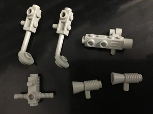 LEGO Minifigure Utensil Old Light Gray Vintage Space Accessories Lot pieces x6 - Picture 1 of 2