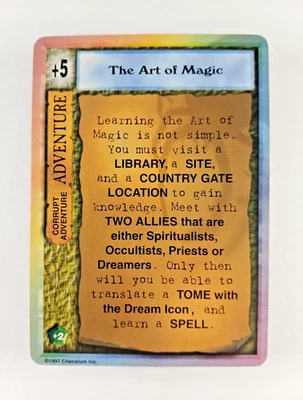 The Art Of Magic - Dreamlands, Mythos CCG card (1997 Chaosium) UC Adventure - Image 1 of 2