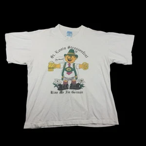 T-shirt vintage 1989 St. Louis Strassenfest XL Kiss Me I'm German USA maglietta - Foto 1 di 9