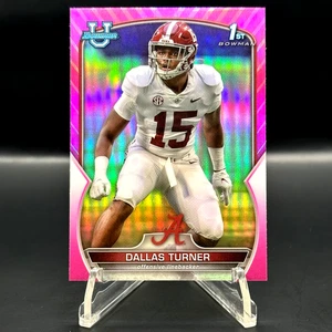 2022 Bowman U Chrome Dallas Turner #6 1st Bowman Pink Refractor - Bild 1 von 3