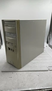 Vintage PC Tower Desktop with Dual CD-ROM and Floppy Disk Drive No HDD For Parts - Picture 1 of 6