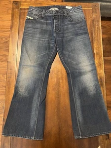 Diesel Zaf Bootcut Jeans Herren 33x32 Blau Button Fly Denim Flare - Bild 1 von 8