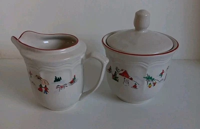 Farberware Azúcar Blanco Navidad con Tapa y Crema Foto 1 de 3