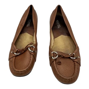 Mocasines de conducción Michael Kors de cuero marrón para mujer talla 8M - Imagen 1 de 13